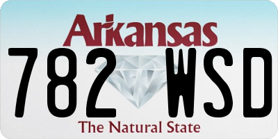 AR license plate 782WSD