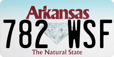AR license plate 782WSF