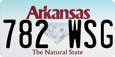 AR license plate 782WSG