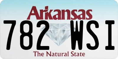 AR license plate 782WSI