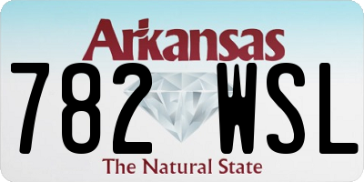 AR license plate 782WSL