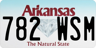 AR license plate 782WSM