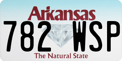 AR license plate 782WSP