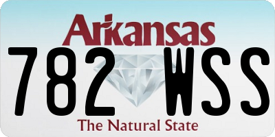 AR license plate 782WSS