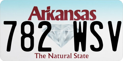 AR license plate 782WSV