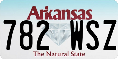AR license plate 782WSZ