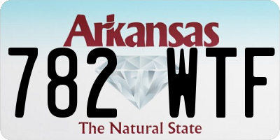 AR license plate 782WTF