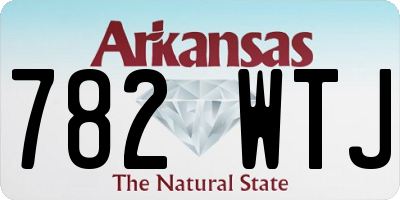 AR license plate 782WTJ