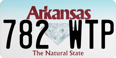 AR license plate 782WTP