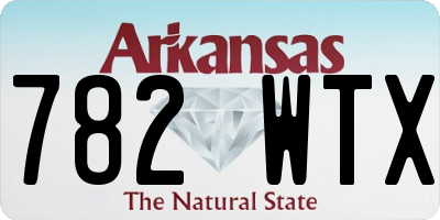 AR license plate 782WTX