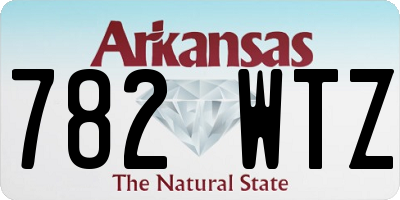 AR license plate 782WTZ