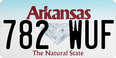 AR license plate 782WUF