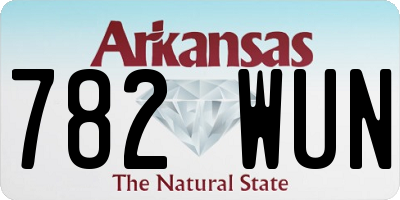 AR license plate 782WUN