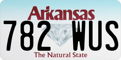 AR license plate 782WUS