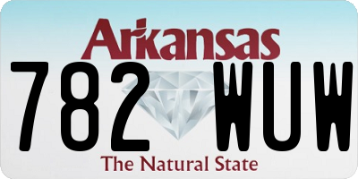 AR license plate 782WUW