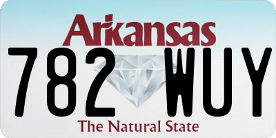 AR license plate 782WUY