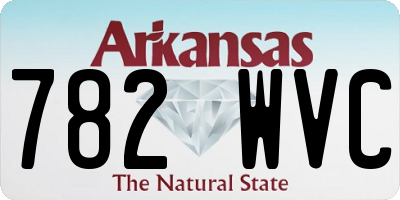 AR license plate 782WVC