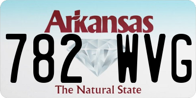 AR license plate 782WVG