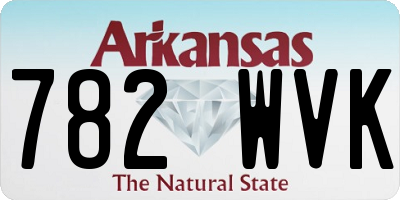 AR license plate 782WVK