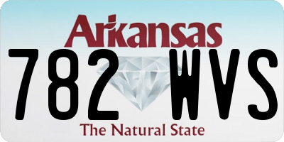 AR license plate 782WVS