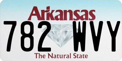 AR license plate 782WVY