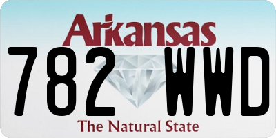 AR license plate 782WWD