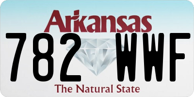 AR license plate 782WWF