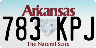 AR license plate 783KPJ