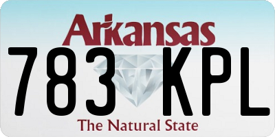 AR license plate 783KPL