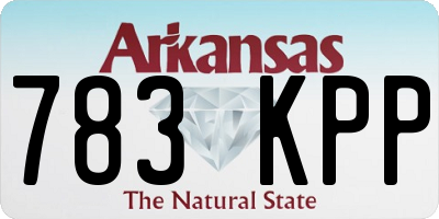 AR license plate 783KPP