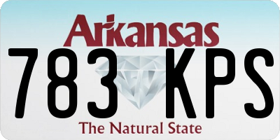 AR license plate 783KPS