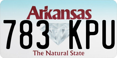 AR license plate 783KPU