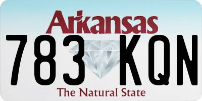 AR license plate 783KQN