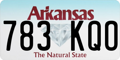 AR license plate 783KQO