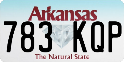 AR license plate 783KQP