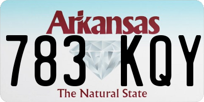 AR license plate 783KQY