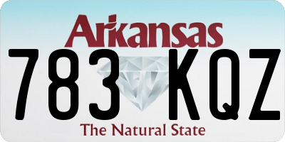 AR license plate 783KQZ