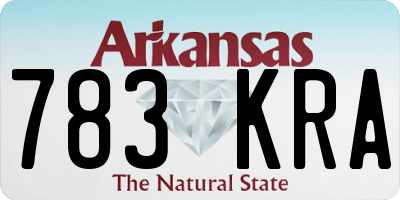 AR license plate 783KRA