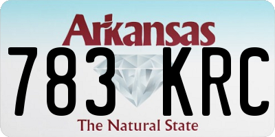 AR license plate 783KRC