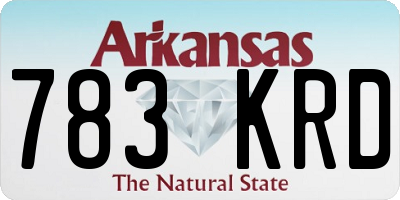 AR license plate 783KRD