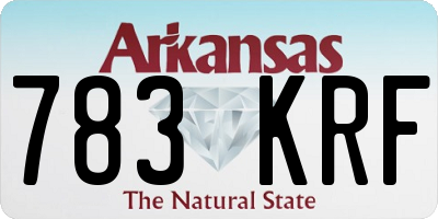 AR license plate 783KRF