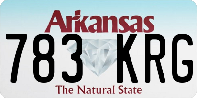 AR license plate 783KRG