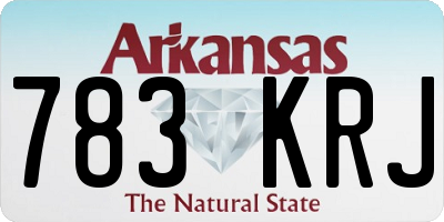 AR license plate 783KRJ