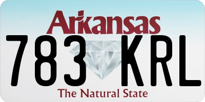AR license plate 783KRL