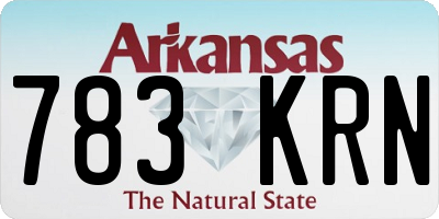 AR license plate 783KRN