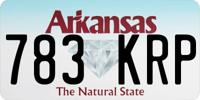 AR license plate 783KRP
