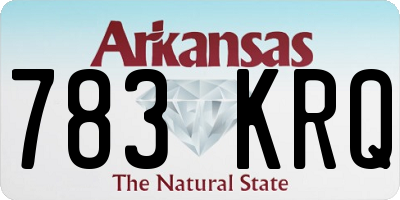 AR license plate 783KRQ