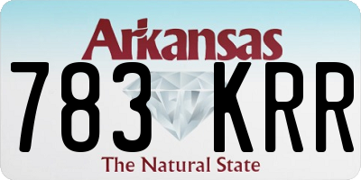 AR license plate 783KRR