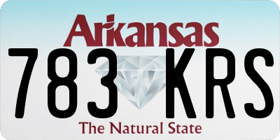 AR license plate 783KRS