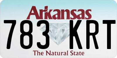 AR license plate 783KRT